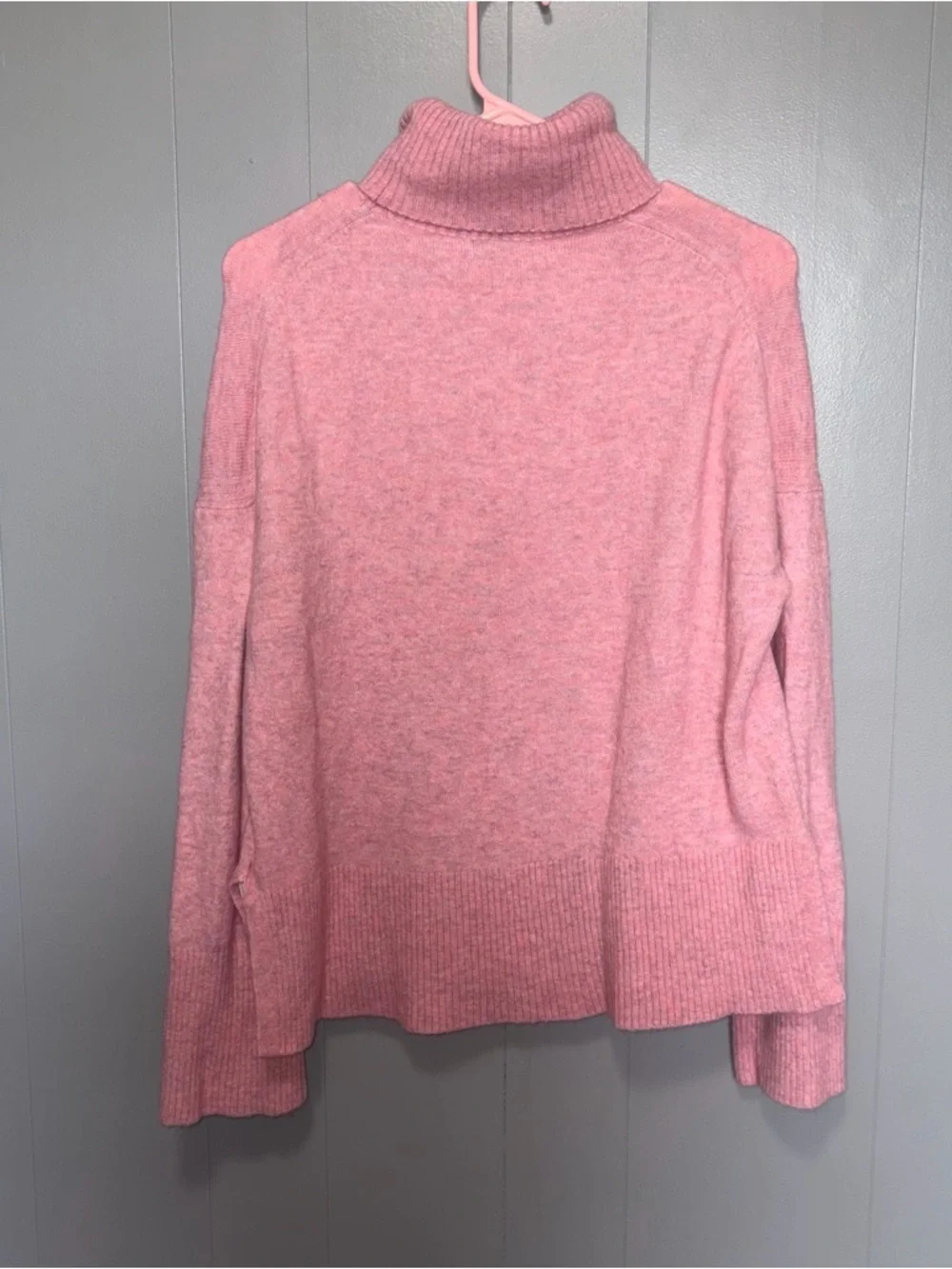J. Crew Rose Heathered Pink Supersoft Yarn Alpaca Blend Turtleneck Sweater Med